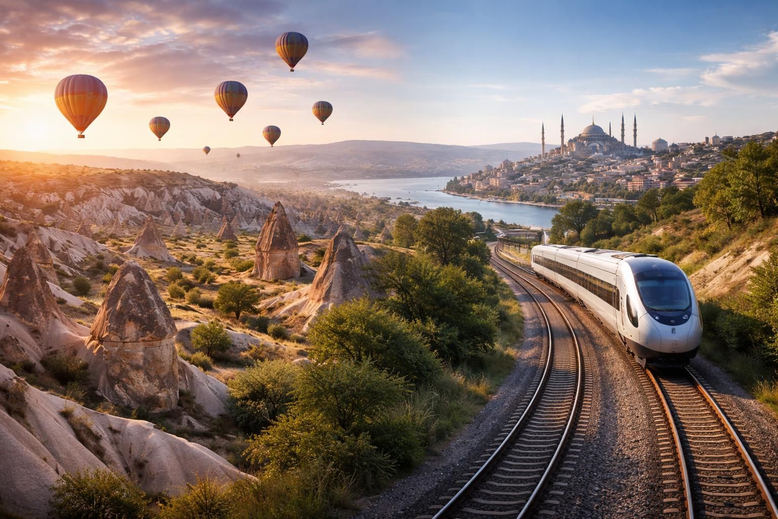 explorez les paysages fascinants de la cappadoce à istanbul à travers un voyage en train inoubliable. découvrez confort et beauté lors de cette aventure unique en turquie.