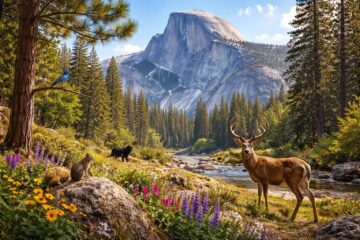 découvrez la richesse de la faune et de la flore autour du half dome dans le parc national de yosemite, un véritable paradis naturel à explorer.