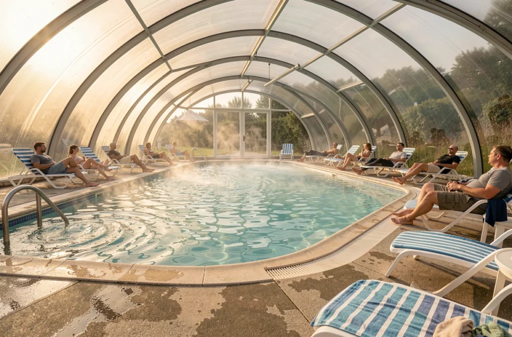 Espace aquatique couvert du camping L'Escale Saint Gilles à Bénodet en Finistère