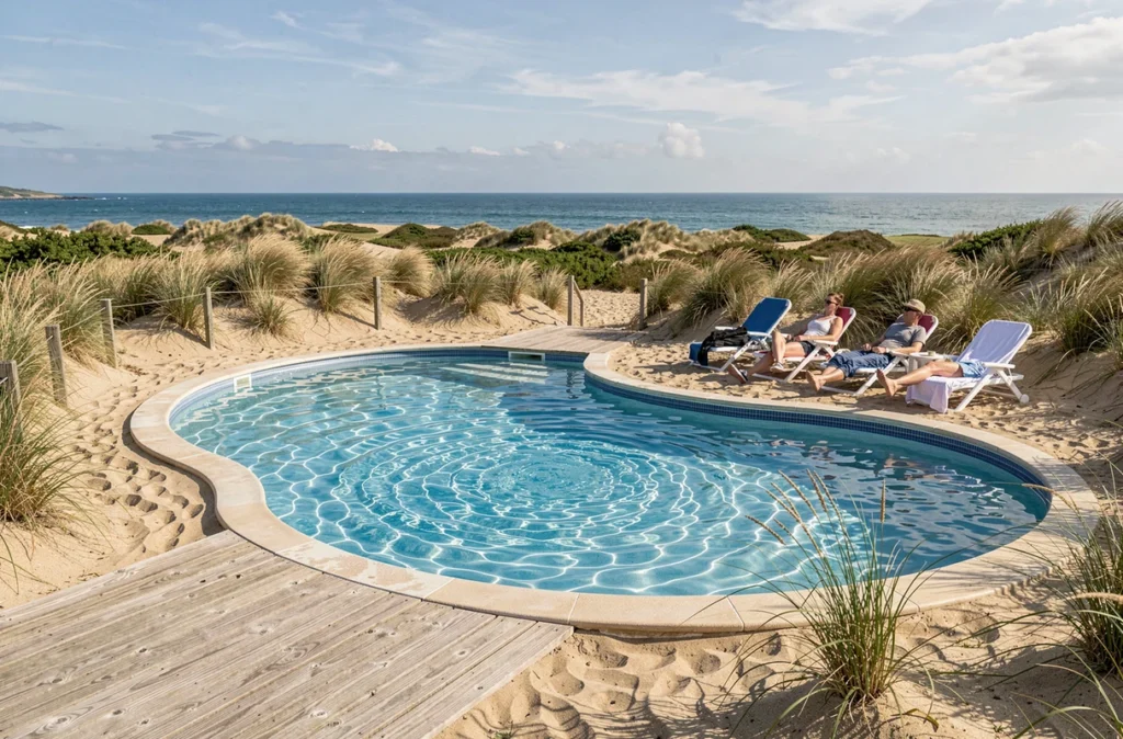 Piscine du camping L'Océan Breton à Plobannalec-Lesconil dans le Pays Bigouden, Finistère